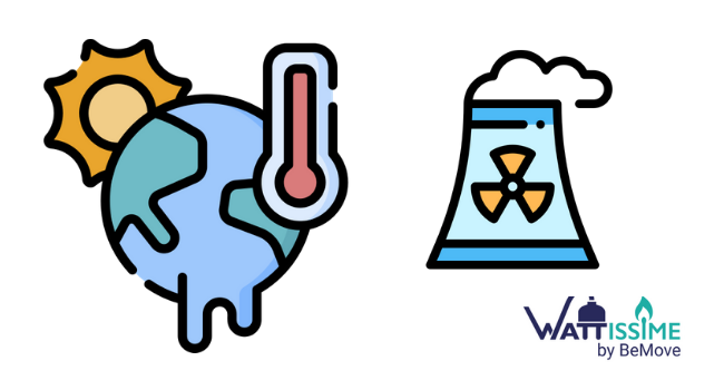 réchauffement climatique, dérèglement climatique et électricité nucléaire