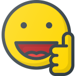 Smiley heureux de choisir une offre d'énergie adaptée